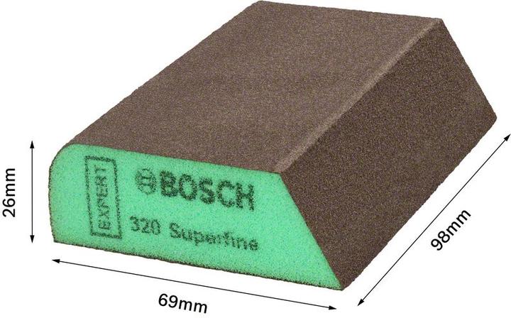 Image du produit DIY Eponge abrasive EXPERT Combi Block, 69 x 97 x 26 mm, F : Vert (Superfin)