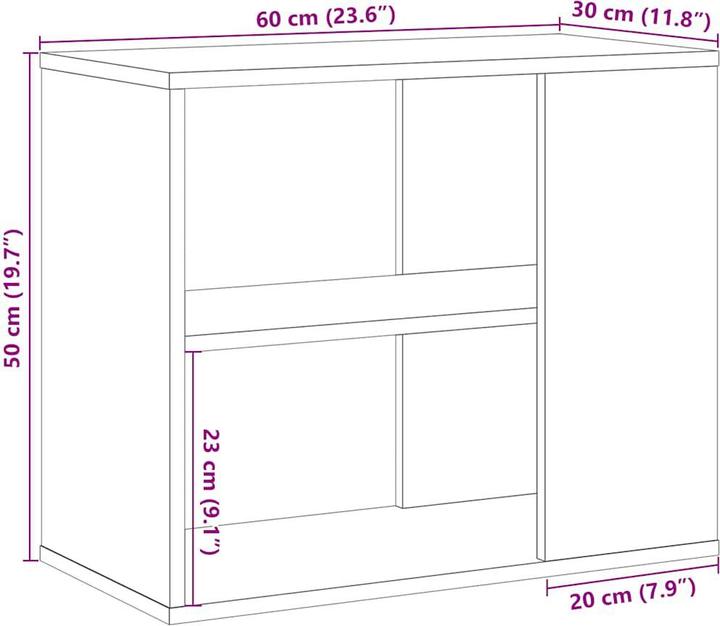 Image du produit VidaXL Beistellschrank (60 x 30 x 50 cm)