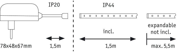 Immagine prodotto Paulmann Set di strisce MaxLED 250 (Luce del giorno, 150 cm, Interno)