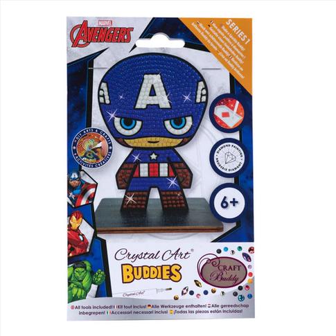 Immagine prodotto Craft Buddy Capitan America, figura artistica in cristallo di circa 11x8 cm
