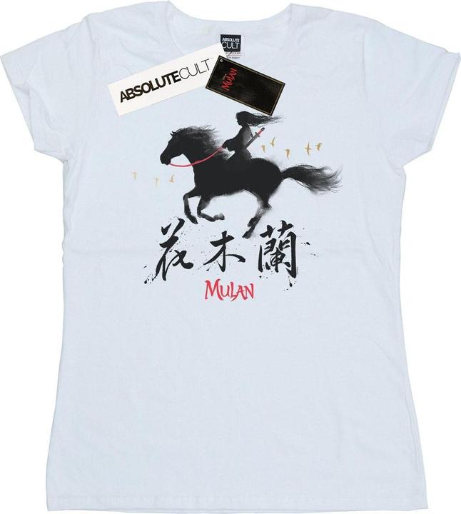 Actual product image Disney Womens/Ladies Mulan Movie Wind Silhouette Cotton T-Shirt (M)