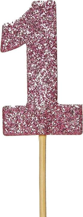 Actual product image Anniversary House Glitter 1st Birthday Cake Topper (Pack of 12)