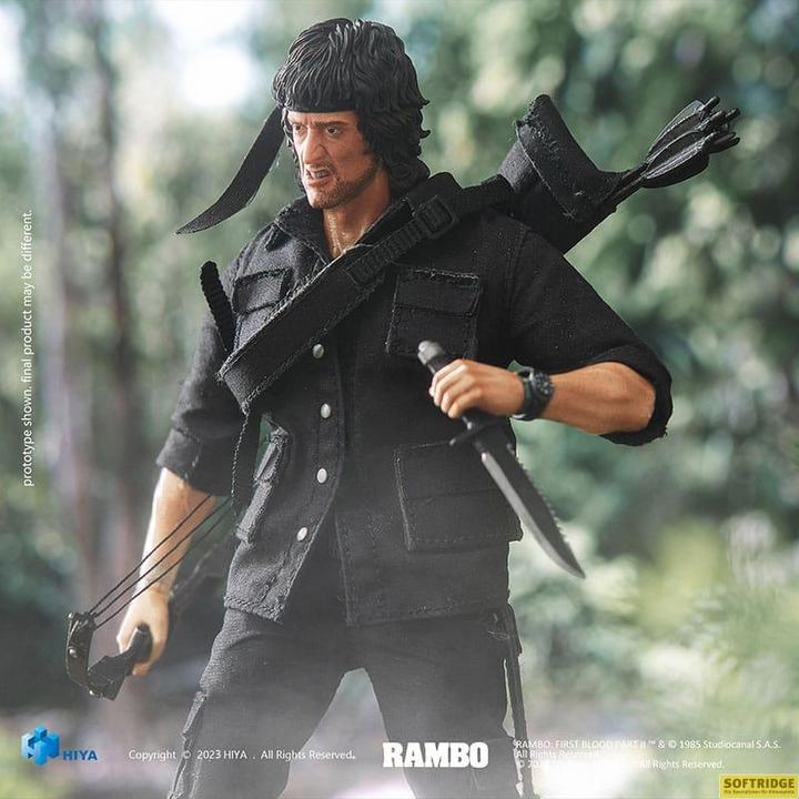 Image du produit Hiya Toys Rambo figurine 1/12 Exquisite Super Series First Blood II John Rambo 16 cm