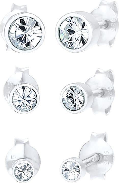 Elli Kristall Ohrstecker (Glaskristall, 925 Sterling Silber)