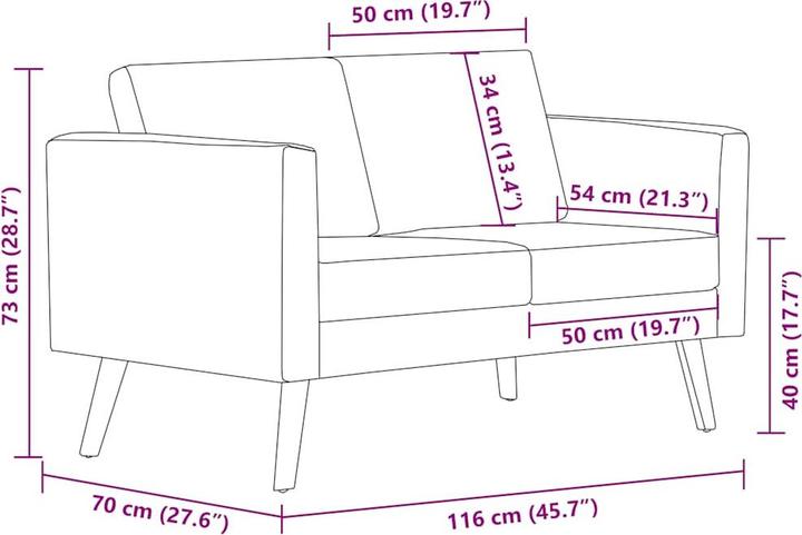 Produktbild VidaXL Canda (2-Sitzer)