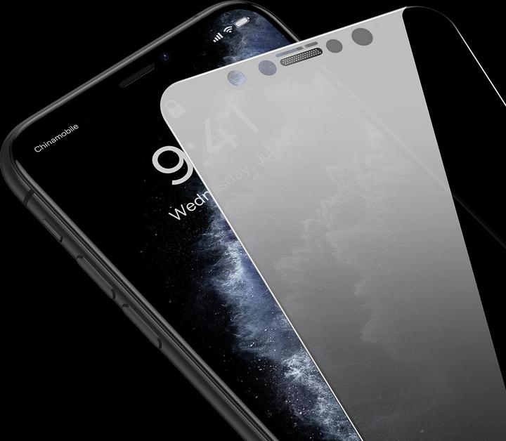 Image du produit Baseus 0.3mm Full-Coverage Privacy Protection Crystal Tempered Glass Screen Protector with Dust Filter for (1 pièce(s), Apple iPhone XS Max)