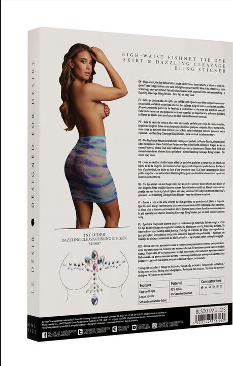 Image du produit Le Désir Jupe taille haute fishnet & sticker Dazzling - O/S (Taille unique)
