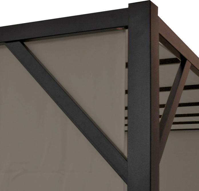 Immagine prodotto Mendler Pergola Baia, gazebo da giardino con copertura per patio, robusta struttura in acciaio da 6 cm + (405 cm, 305 cm)