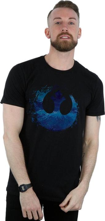 Actual product image Star Wars Mens The Rise Of Skywalker Resistance Symbol Wave T-Shirt (4XL)