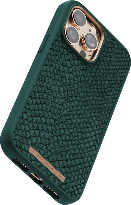 Actual product image Njord Hard Cover Salm.Leather Magsafe Case green (Apple iPhone 14 Pro Max)