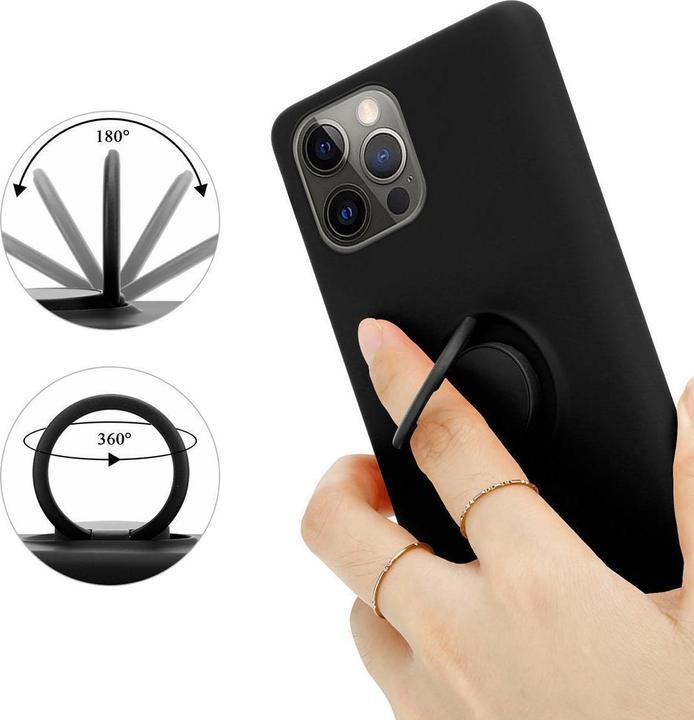 Productafbeelding Cadorabo TPU Vloeibare Ring Silicone Hoesje (Apple iPhone 13 mini)