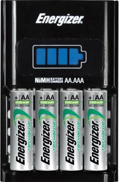Actual product image Energizer Recharge 1-Hour (4 pcs., AA, AAA, 2300 mAh, Battery + charger)