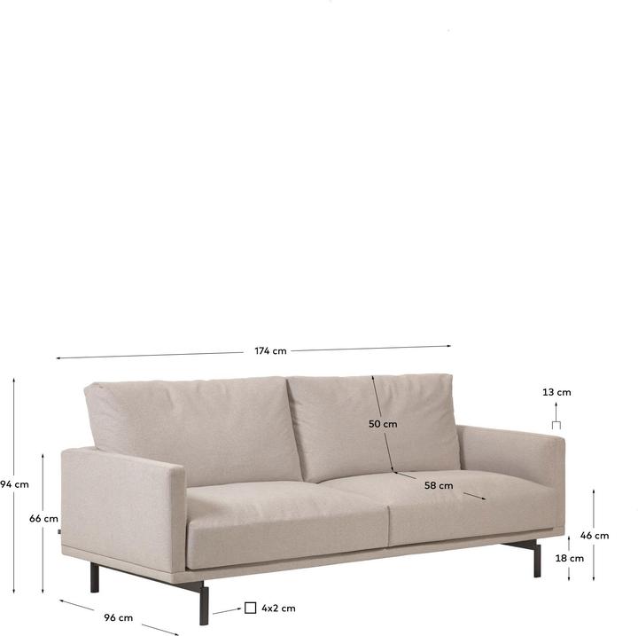 Produktbild Kave Home Galene (3-Sitzer)