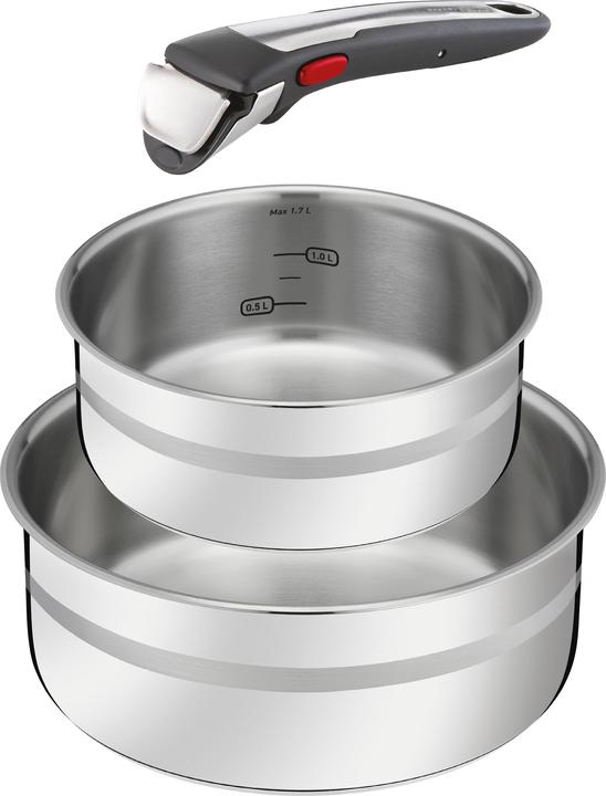 Productafbeelding Tefal Jamie Oliver INGENIO G6 Kookpan 16 + 20 cm + handvat (20 cm, Steelpan, Roestvrij staal)