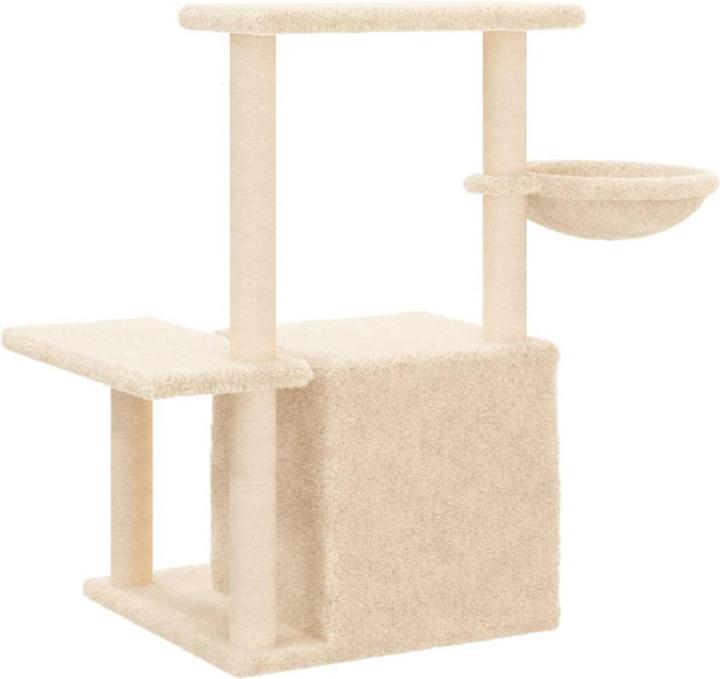 Actual product image VidaXL Kratzbaum mit Sisal-Kratzsäulen Creme 83 cm,Farbe (83 cm, Cream)