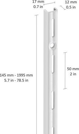 Produktbild Dolle Wandschiene 1-reihig H 145 mm silber