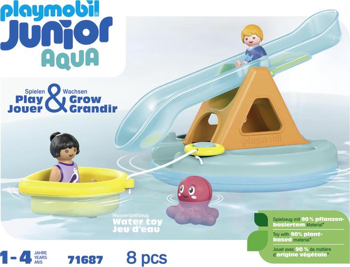 Actual product image Playmobil Badeinsel mit Wasserrutsche (71687, Playmobil Junior)