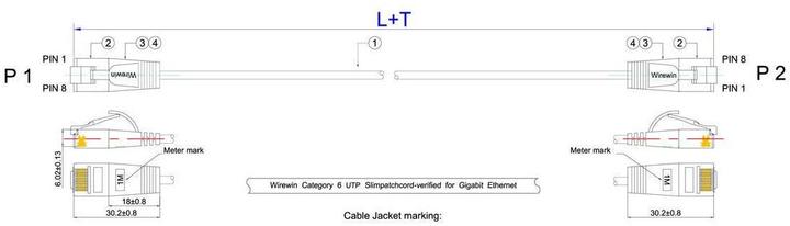 Actual product image Wirewin Network cable, round (UTP, CAT6, 5 m)