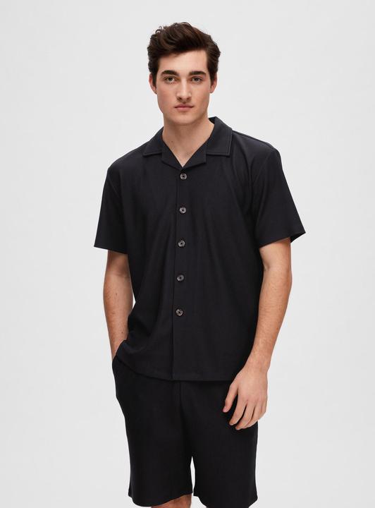 Produktbild Selected Homme Geripptes Kurzarmhemd (L)