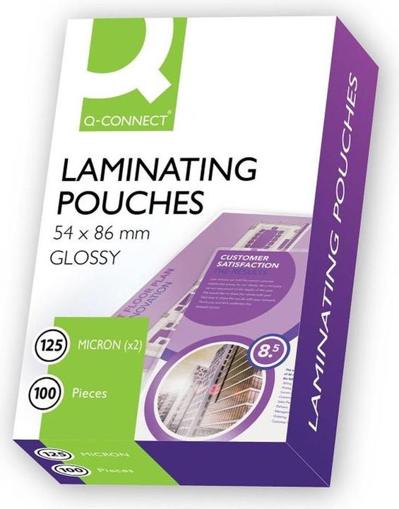 Image du produit Q-Connect Films de plastification brillants (Carte de crédit, 100 pièce(s), 125 µm)