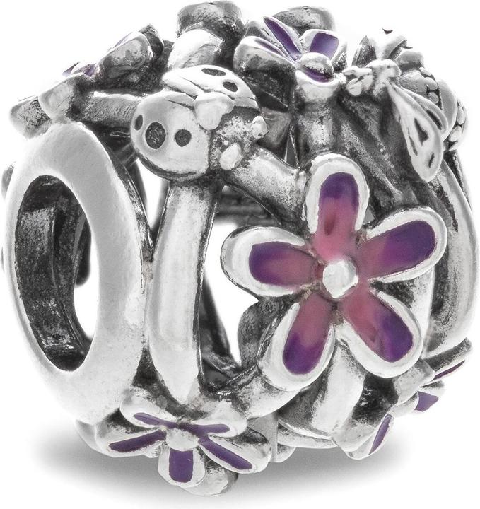 Pandora Charm Openwork Violette Daisy (1.12 cm, Silber 925)