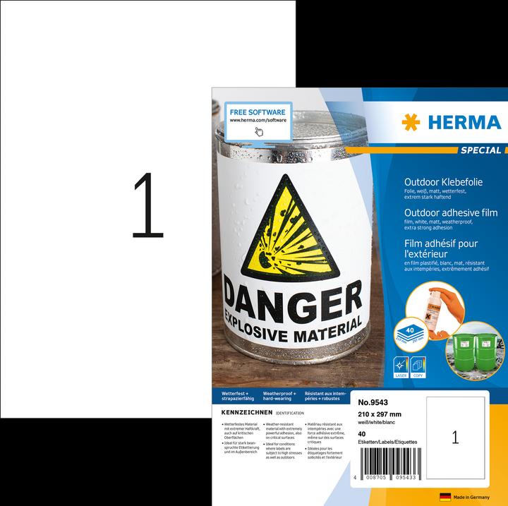 Produktbild HERMA Wetterfeste Etiketten A4