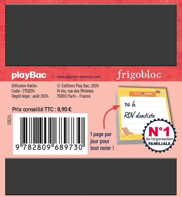 Produktbild Frigobloc : éphéméride 1 page par jour (de janvier à décembre 2025) (Französisch)
