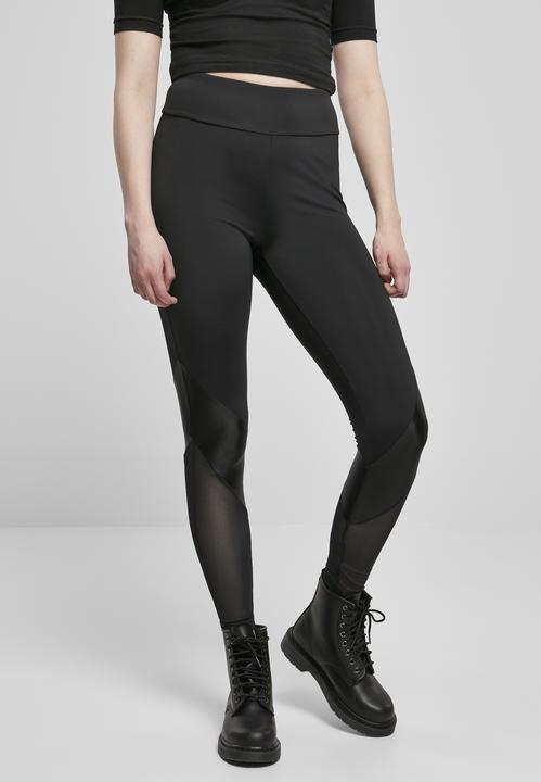 Actual product image Urban Classics Ladies Highwaist Mixed Tech Leggings (L)