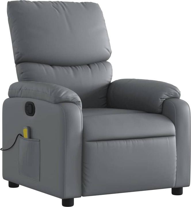 Immagine prodotto VidaXL Sedia da massaggio in similpelle grigia,Colore: Grigio, Materiale