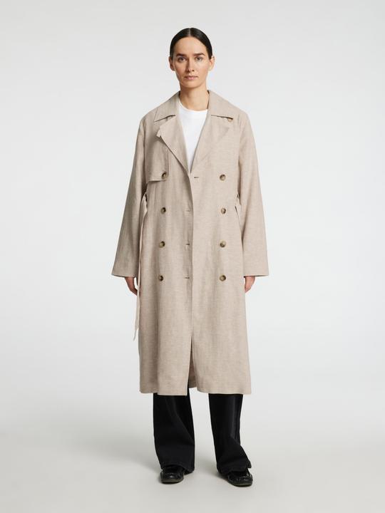 Image du produit Selected Femme Zweireihiger Leinenmix Trenchcoat (40)