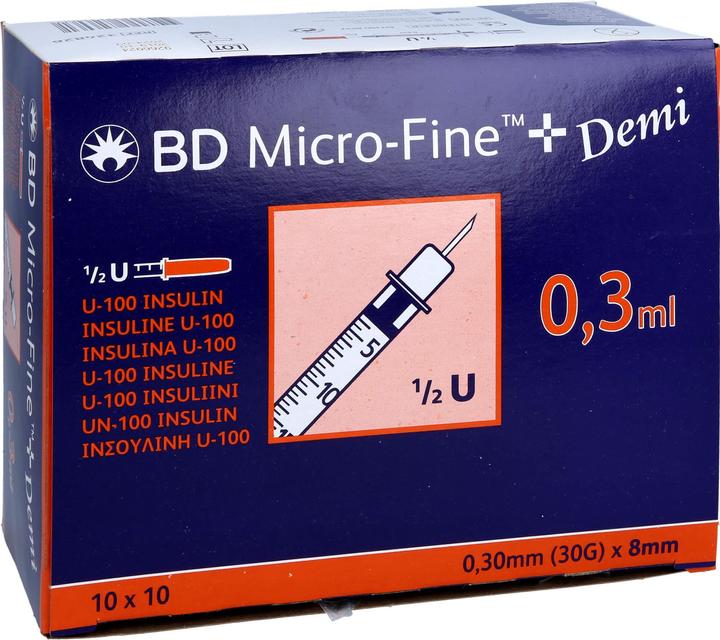 Actual product image BD U100 Insulin Syringes (Insulin injections)