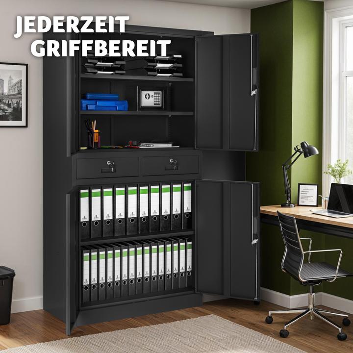 Immagine prodotto tectake Armadio per archiviazione (80 x 40 x 180 cm)