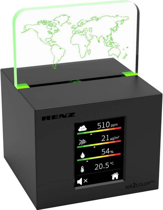 Actual product image Renz Air quality sensor Air2Color Pro air quality meter with traffic light system