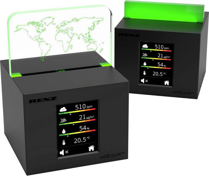 Actual product image Renz Air quality sensor Air2Color Pro air quality meter with traffic light system