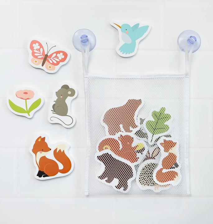 Produktbild A Little Lovely Company Schaumstoff Badespielzeug inkl. Aufbewahrungsnetz / Waldfreunde