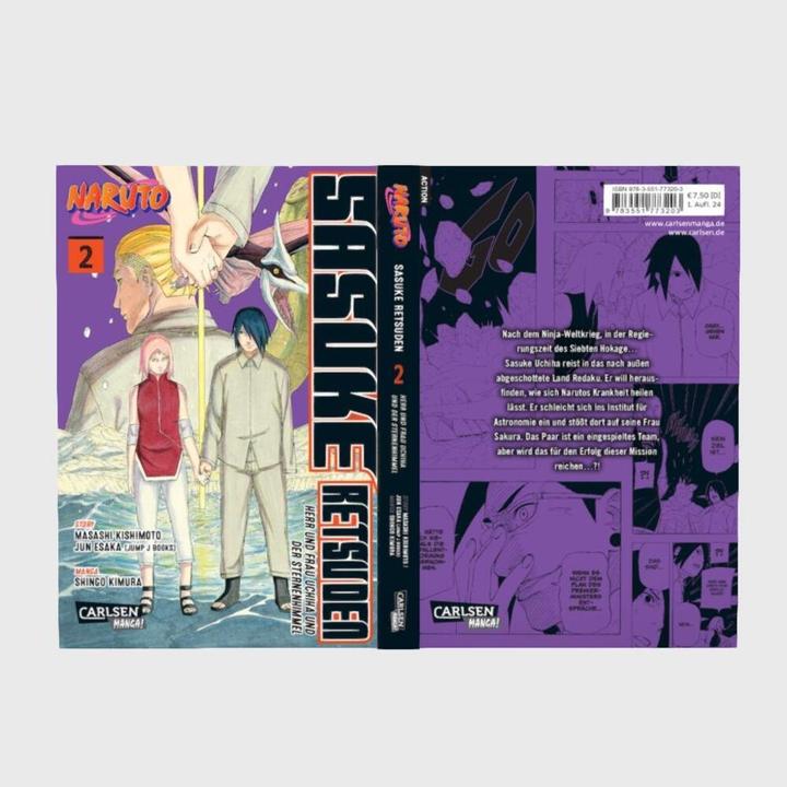 Actual product image Naruto - Sasuke Retsuden: Herr und Frau Uchiha und der Sternenhimmel (Manga) 2 (German, Masashi Kishimoto, Jun Esaka, 2024)