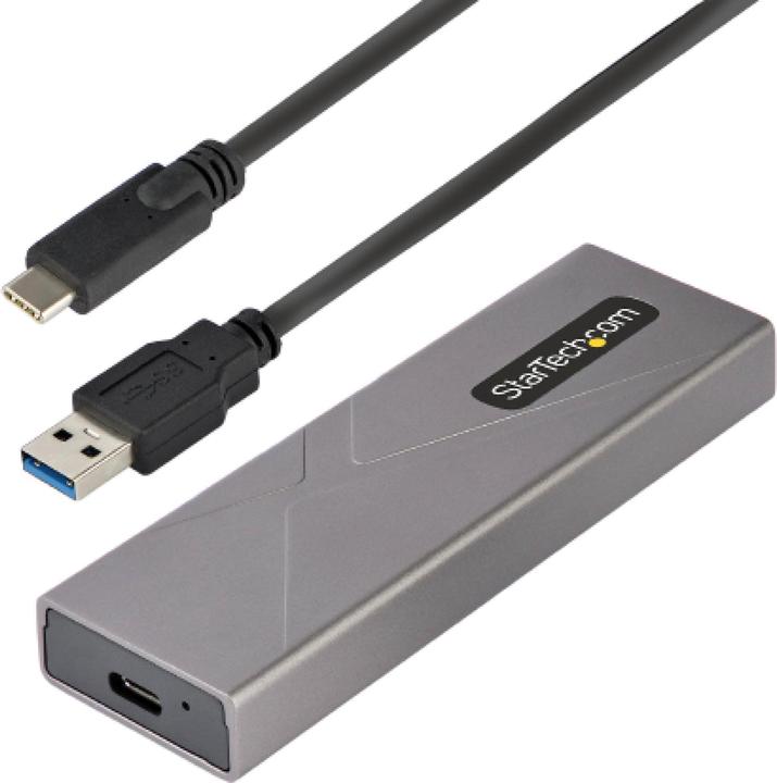 Image du produit StarTech com USB-C 10Gbps to M.2 NVMe or M.2 SATA SSD Enclosure - Tool-free External M.2 PCIe/SATA N (M.2)