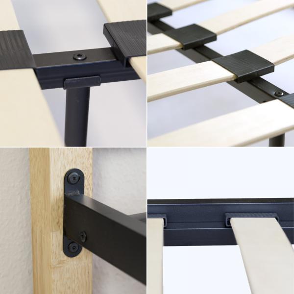 Produktbild Homestyle4u Metallbett Doppelbett (160 x 200 cm)