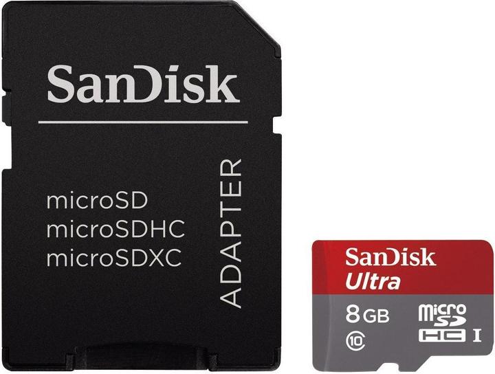 Produktbild SanDisk Ultra microSDHC (8 GB, microSDHC, UHS-I)