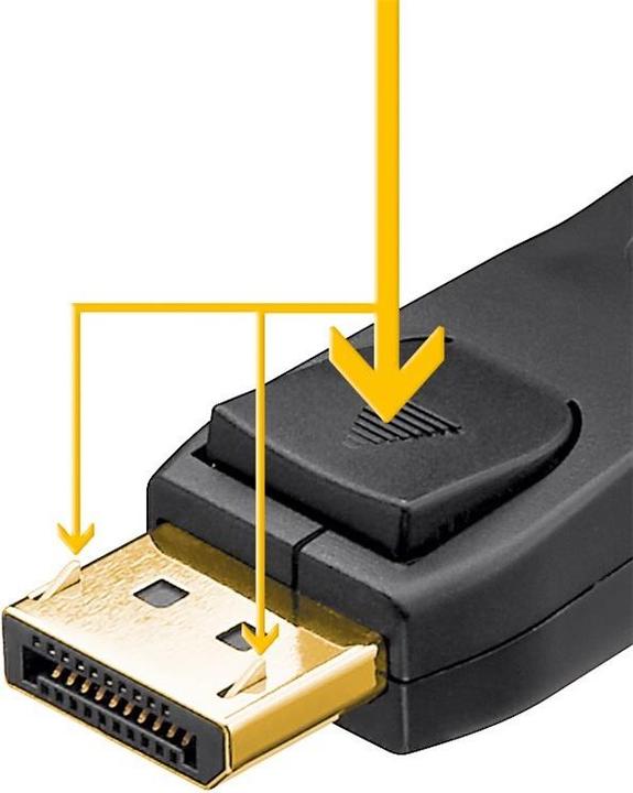 Actual product image Goobay DisplayPort cable 2.1, 80 Gbit/s (1 m, DisplayPort)