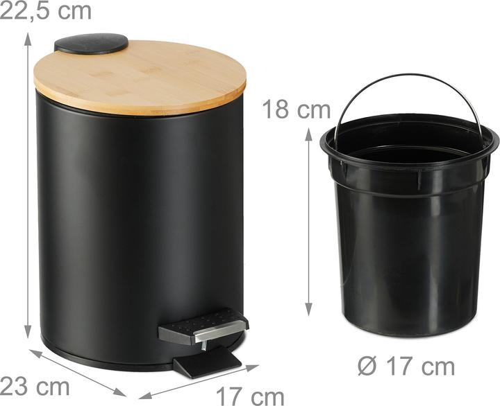Image du produit Relaxdays Poubelle-salle-bain (3 l)