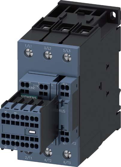 Produktbild Siemens Schütz für Bahn, AC-3e, 22kW/400V, 2S+2Ö, DC72V, 0,7-1,25*Us, 3-polig, S2 3RT20363XJ440LA2