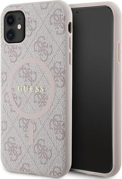 Produktbild Guess GUHMN61G4GFRP iPhone 11 6.1" / Xr różowy/pink hardcase 4G Collection Leather Metal Logo MagSaf (Apple iPhone 11)