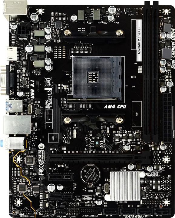 Produktbild Biostar A320MH 2.0 (AM4, AMD A320, mATX)