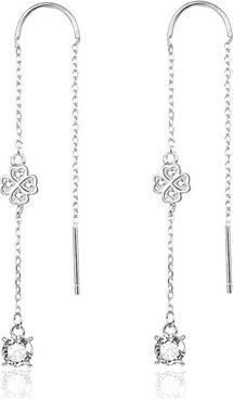 Image du produit Beneto Boucles d'oreilles longues en argent avec zircons AGUV1978 (L)