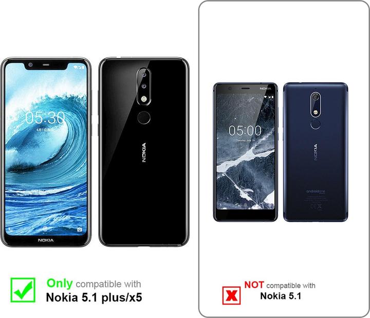 Immagine prodotto Cadorabo Vetro di protezione del display (3 Pezzo/i, Nokia 5.1 Plus, LG X5)