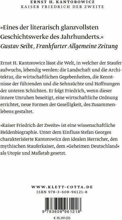 Produktbild Kaiser Friedrich der Zweite (Deutsch, Ernst H. Kantorowicz, 2016)