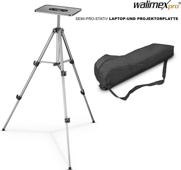 Image du produit Walimex Trépied d'ordinateur portable et plaque de projecteur (Métal, Matières plastiques)