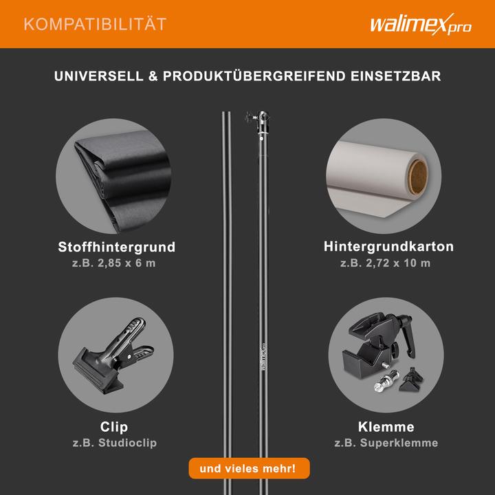 Actual product image Walimex Telescopic background rod (224 cm, 60 cm)