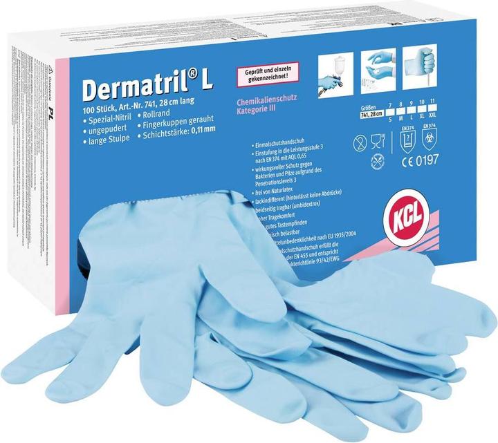 Produktbild KCL Dermatril L 741 074111081C 100 St. Einweghandschuh Grösse (Handschuhe): 11 EN 455 (11)